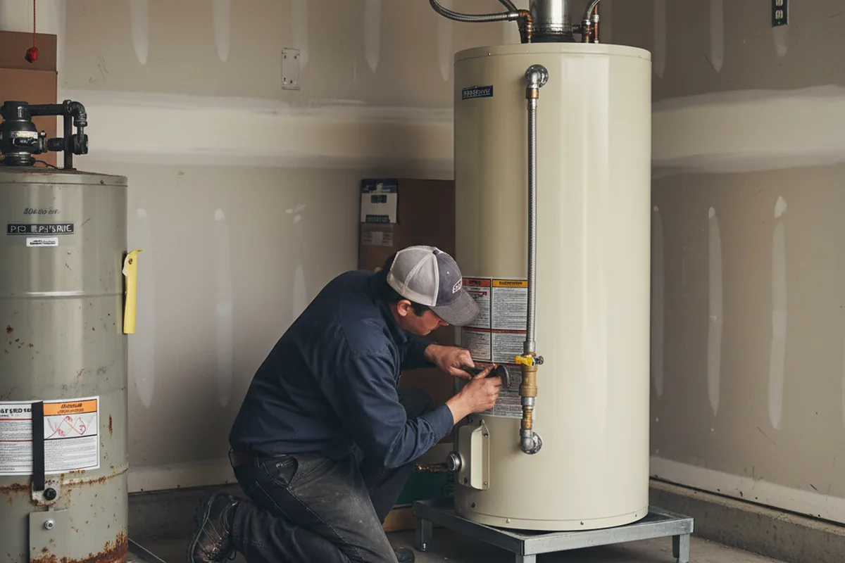 Water heater and shutoff valve replacement in Cartersville